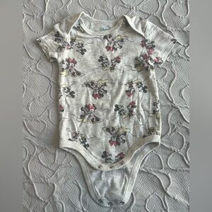 Disney Baby Allover Mickey Minnie Mouse Bodysuit 12M (0508)